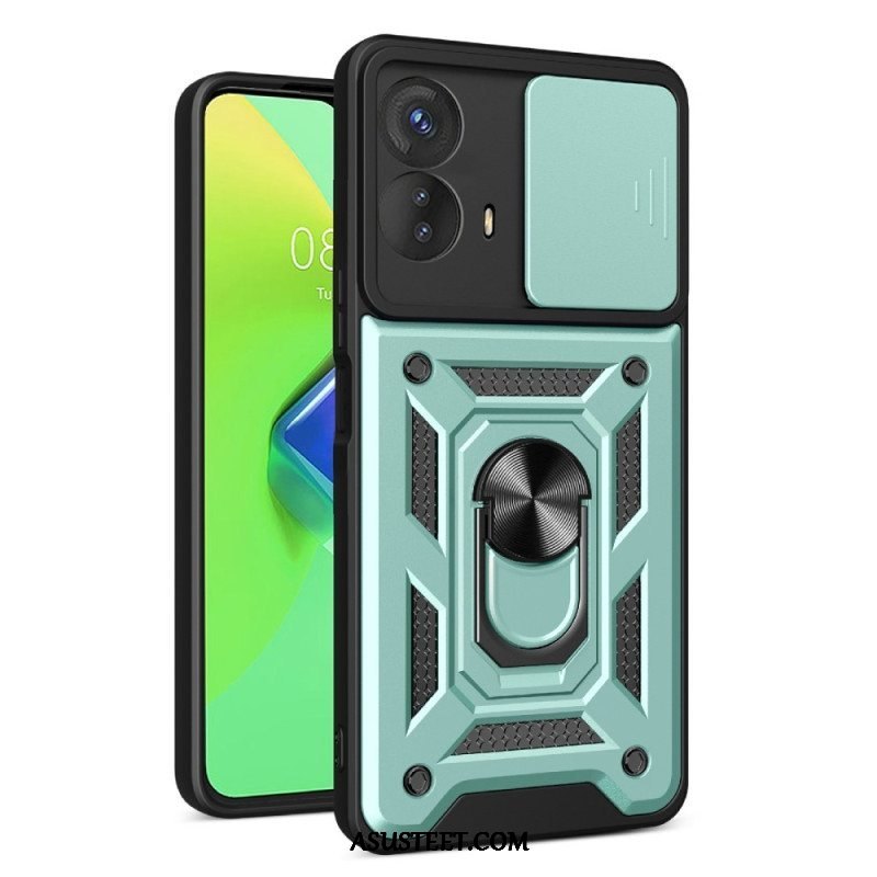 Kuori Moto G73 5G Rengastuki Ja Linssinsuoja