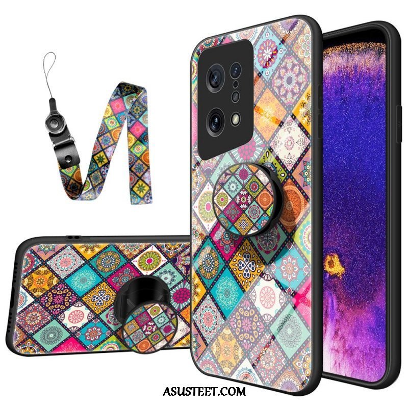 Kuori Oppo Find X5 Patchwork Magneettipidike