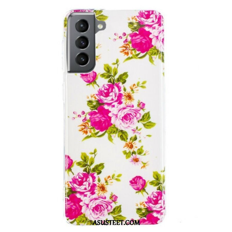 Kuori Samsung Galaxy S21 FE Fluoresoivat Liberty Flowers