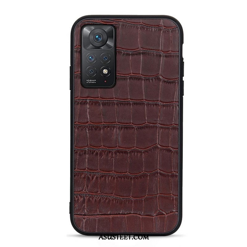 Kuori Xiaomi Redmi Note 11 Pro / 11 Pro 5G Aito Crocodile Texture -nahka