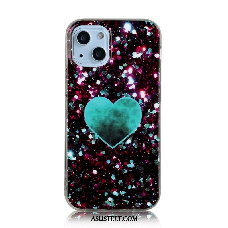 Kuori iPhone 13 Mini Glitter Marble