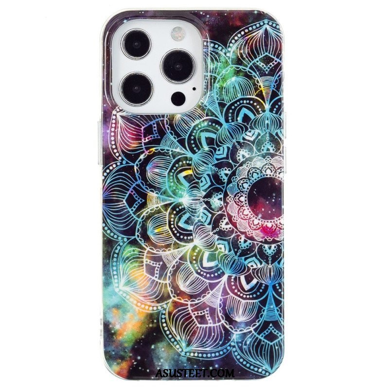 Kuori iPhone 15 Pro Max Fluoresoiva Mandala