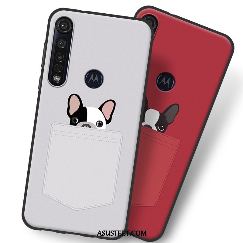 Moto G8 Plus Kuoret Kuori Silikonikuori Pesty Suede Murtumaton Pehmeä Neste