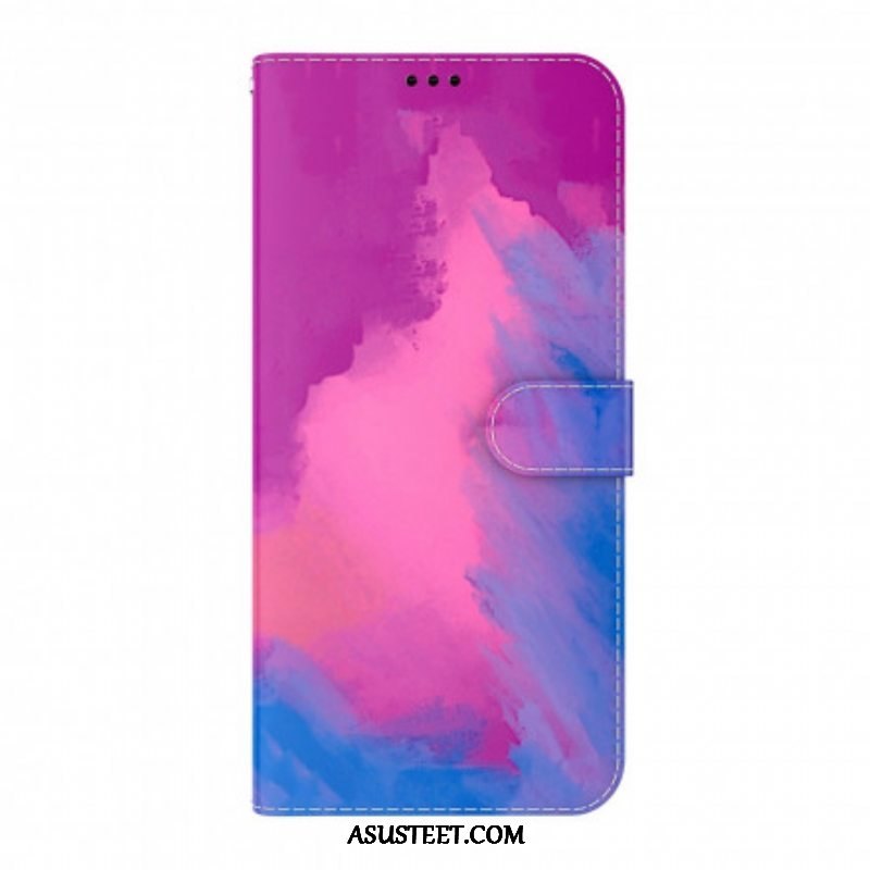 Nahkakotelo Oppo A54 5G / A74 5G Akvarelli