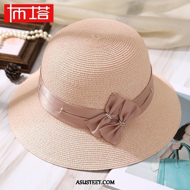Naisten Hattu Olkihattu Pinkki Matkustaminen Aurinkohattu Kesä