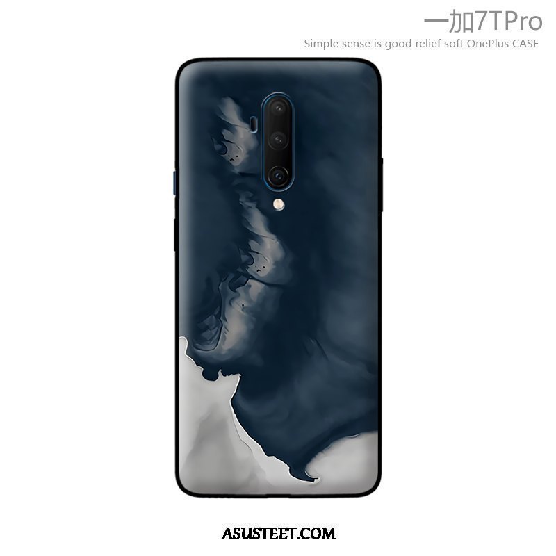 Oneplus 7t Pro Kuori Kuoret Silikoni Puhelimen Tide-brändi Ink Maalaus Ohut