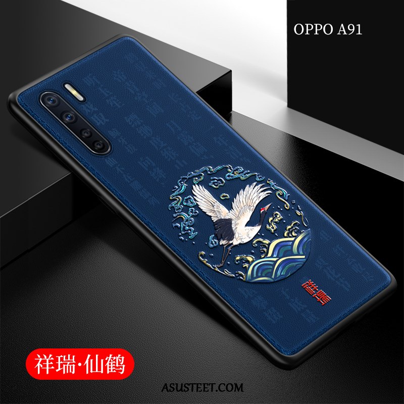 Oppo A91 Kuori Kuoret All Inclusive Net Red Kiinalainen Tyyli Kotelo