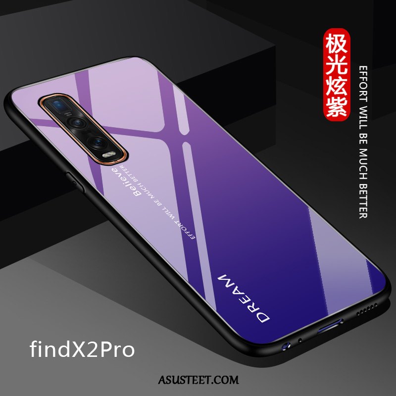 Oppo Find X2 Pro Kuoret Violetti Puhelimen Yksinkertainen Kuori Kiinteä Väri