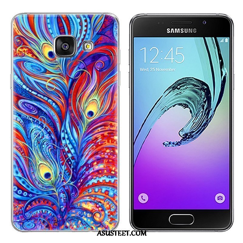 Samsung Galaxy A3 2017 Kuori Kuoret Maalaus Violetti Pehmeä Neste Kotelo