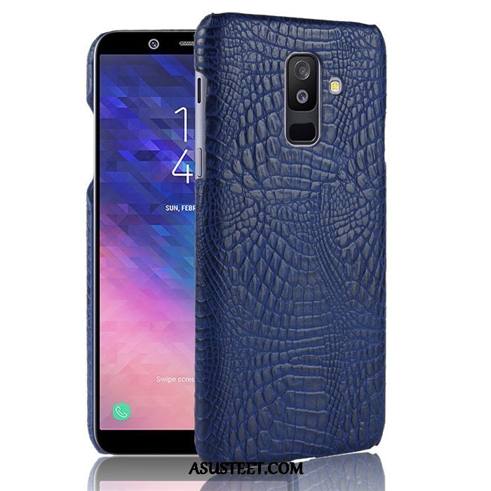 Samsung Galaxy A6+ Kuori Kuoret Kova Liiketoiminta Sininen Tähti Krokotiili