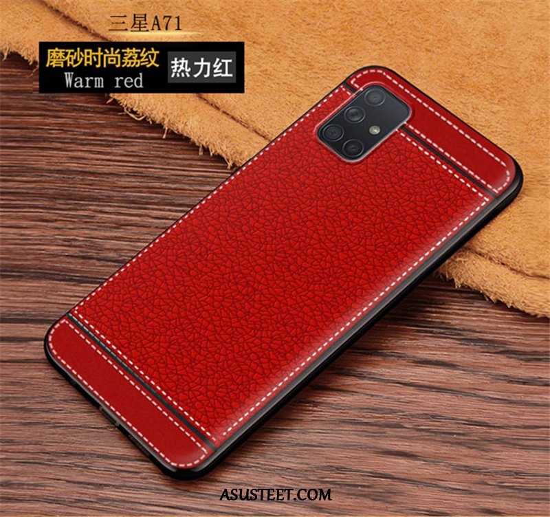 Samsung Galaxy A71 Kuoret Puhelimen Kotelo Liiketoiminta Punainen Kuori