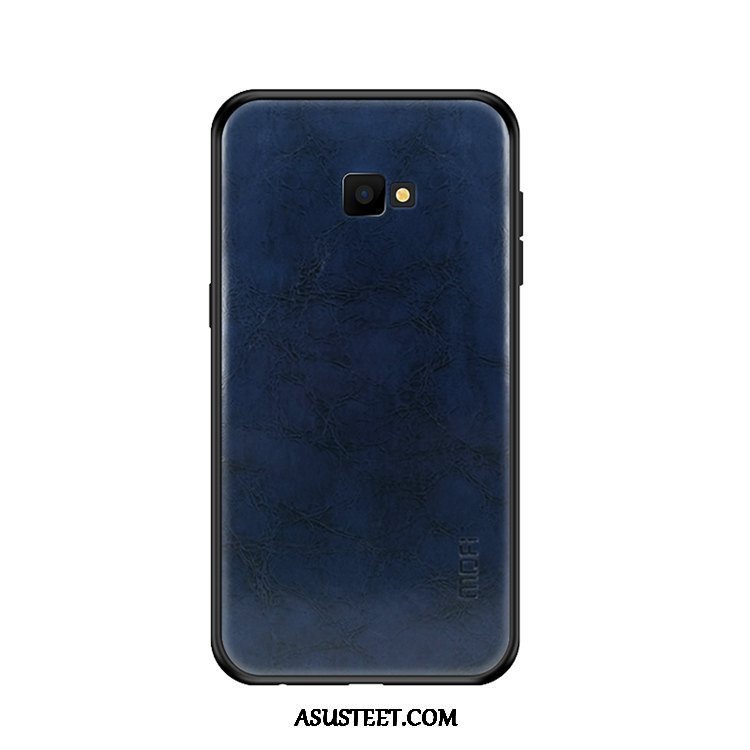 Samsung Galaxy J4+ Kuoret Kuori Silikoni Tähti Sininen Nahka