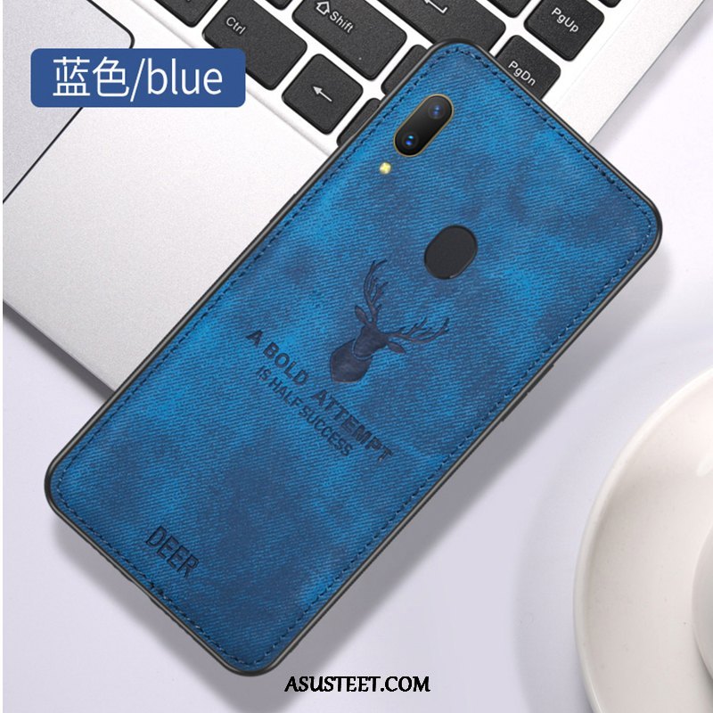 Samsung Galaxy M20 Kuoret Kukkakuvio Puhelimen Kotelo Sininen Kuori