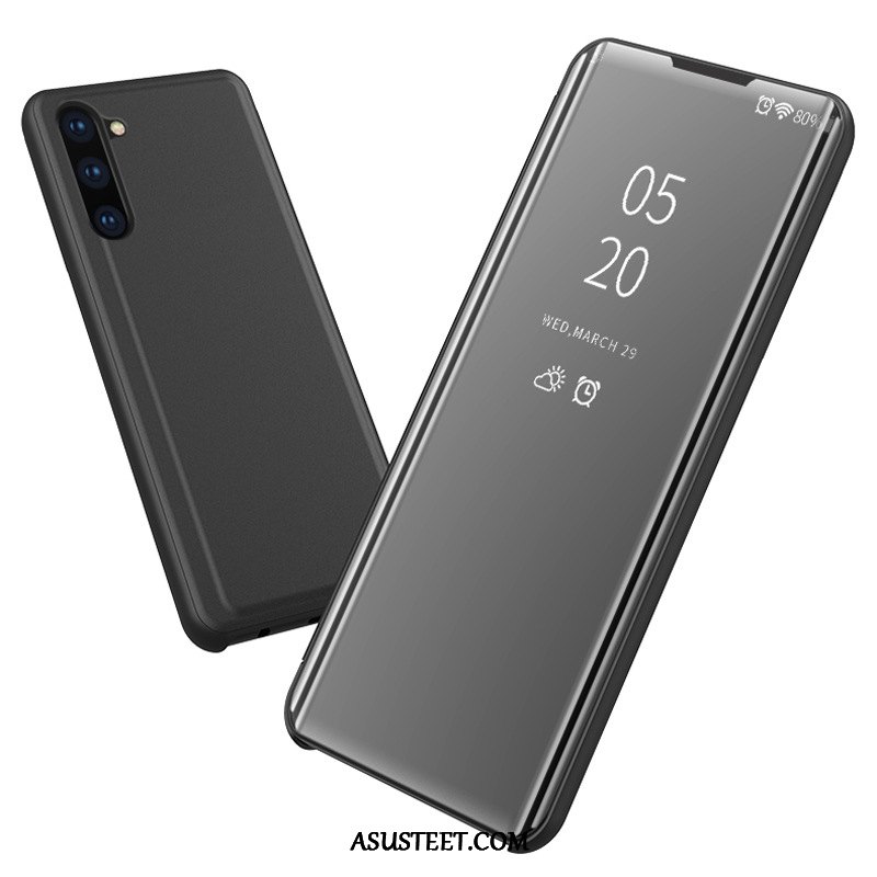 Samsung Galaxy Note 10 Kuoret Nahkakotelo Puhelimen Kuori Tähti Musta