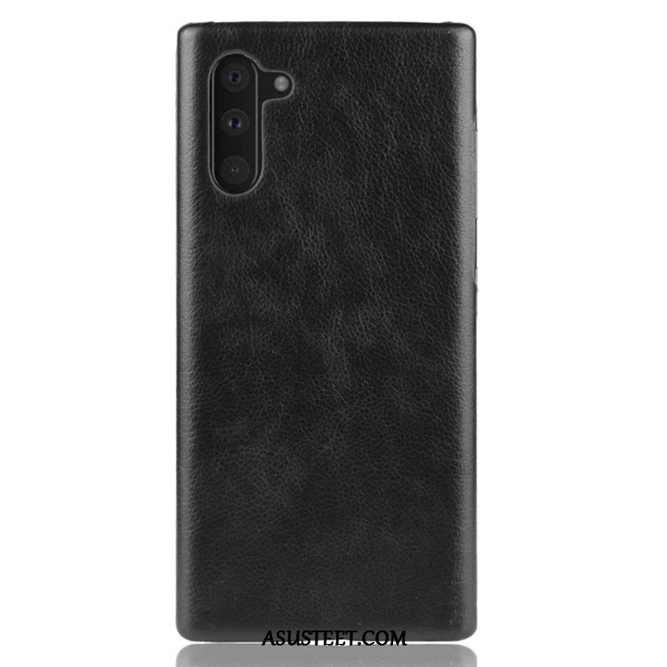 Samsung Galaxy Note 10 Kuori Kuoret Murtumaton Persoonallisuus Musta Nahka