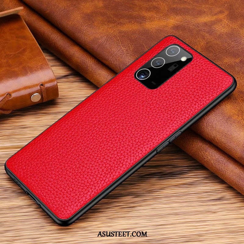 Samsung Galaxy Note20 Kuoret All Inclusive Punainen Kuori Tähti Nahkakotelo