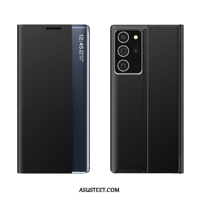 Samsung Galaxy Note20 Kuori Kuoret Nahkakotelo Puhelimen Musta Horrostila