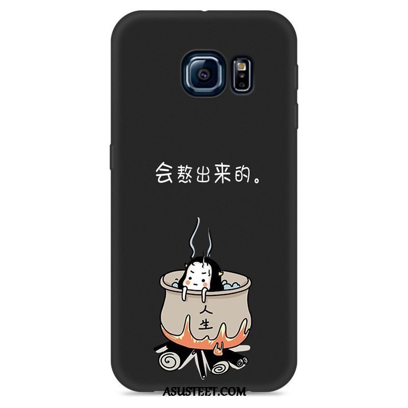 Samsung Galaxy S6 Kuoret Kuori Sarjakuva Tähti Kotelo Musta
