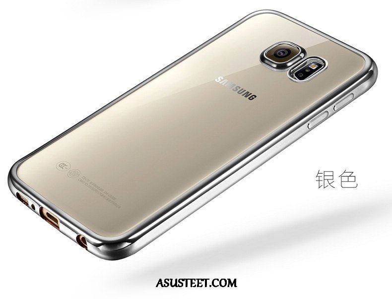 Samsung Galaxy S6 Kuoret Pehmeä Neste Läpinäkyvä Näytönsuojus Murtumaton Hopea