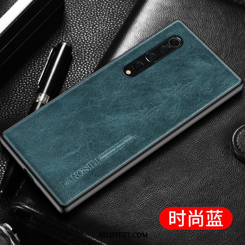 Xiaomi Mi 10 Kuoret Puhelimen Suojaus Ylellisyys Yksinkertainen Sininen