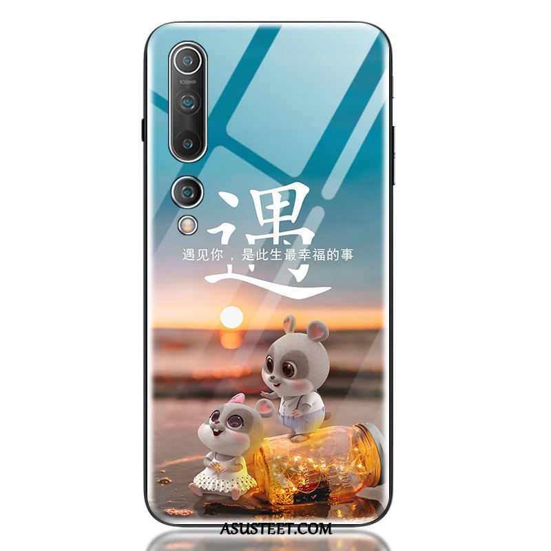 Xiaomi Mi 10 Kuoret Sininen Lasi Pehmeä Neste Tide-brändi Silikoni