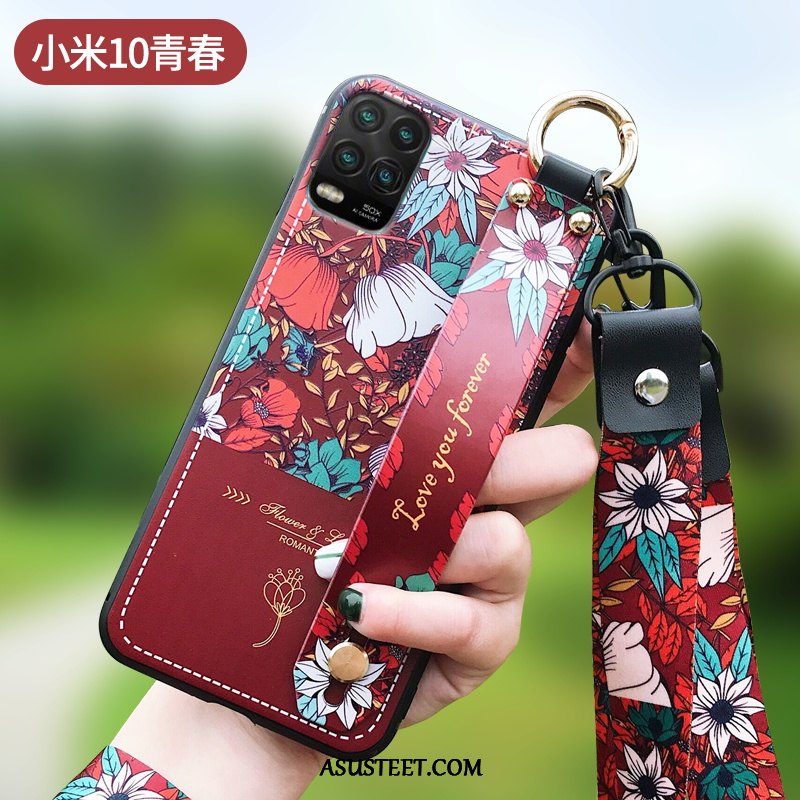Xiaomi Mi 10 Lite Kuoret Punainen Kukka Tide-brändi Ohut Luova