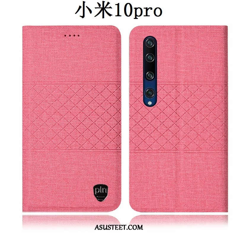 Xiaomi Mi 10 Pro Kuoret Nahkakotelo Pellava Suojaus All Inclusive Murtumaton