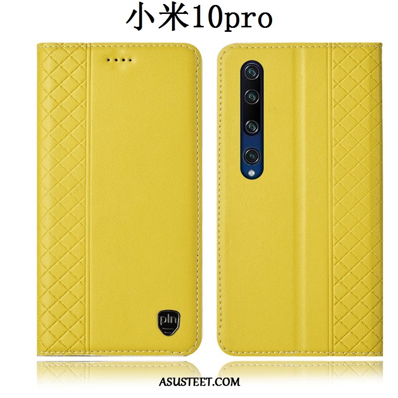 Xiaomi Mi 10 Pro Kuori Kuoret Keltainen Murtumaton Kotelo Nahkakotelo Pieni