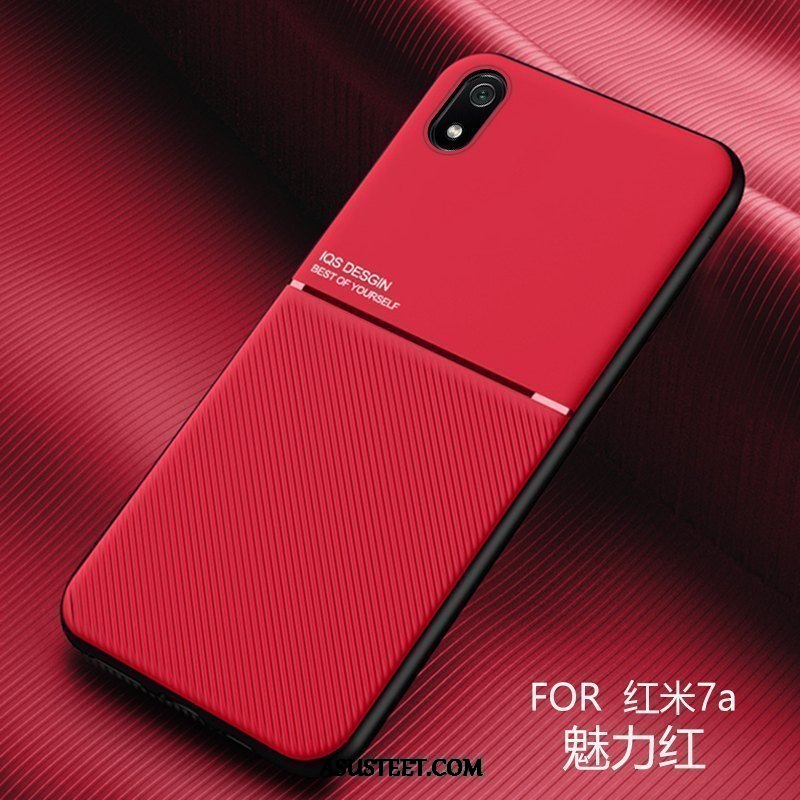 Xiaomi Redmi 7a Kuoret Ohut All Inclusive Pieni Punainen Kukkakuvio