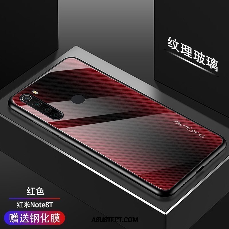 Xiaomi Redmi Note 8t Kuoret Puhelimen Kotelo Kukkakuvio Punainen Suojaus