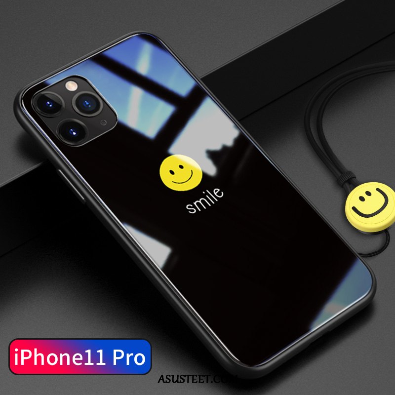 iPhone 11 Pro Kuoret Lasi Kotelo Puhelimen Yksinkertainen Musta