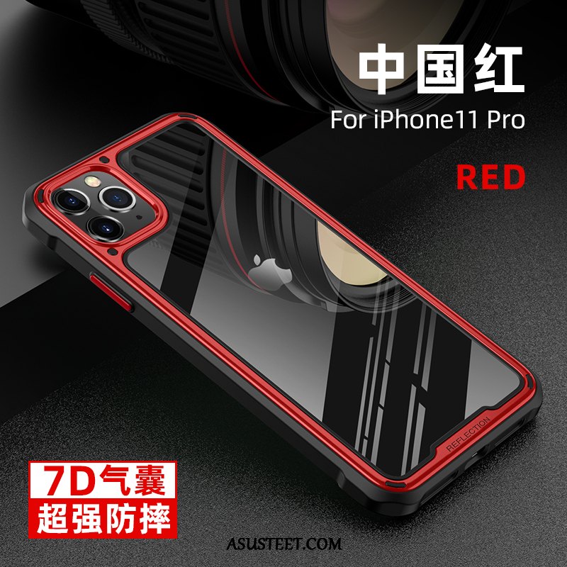 iPhone 11 Pro Kuoret Punainen Pehmeä Neste Suupaltti Läpinäkyvä Ultra