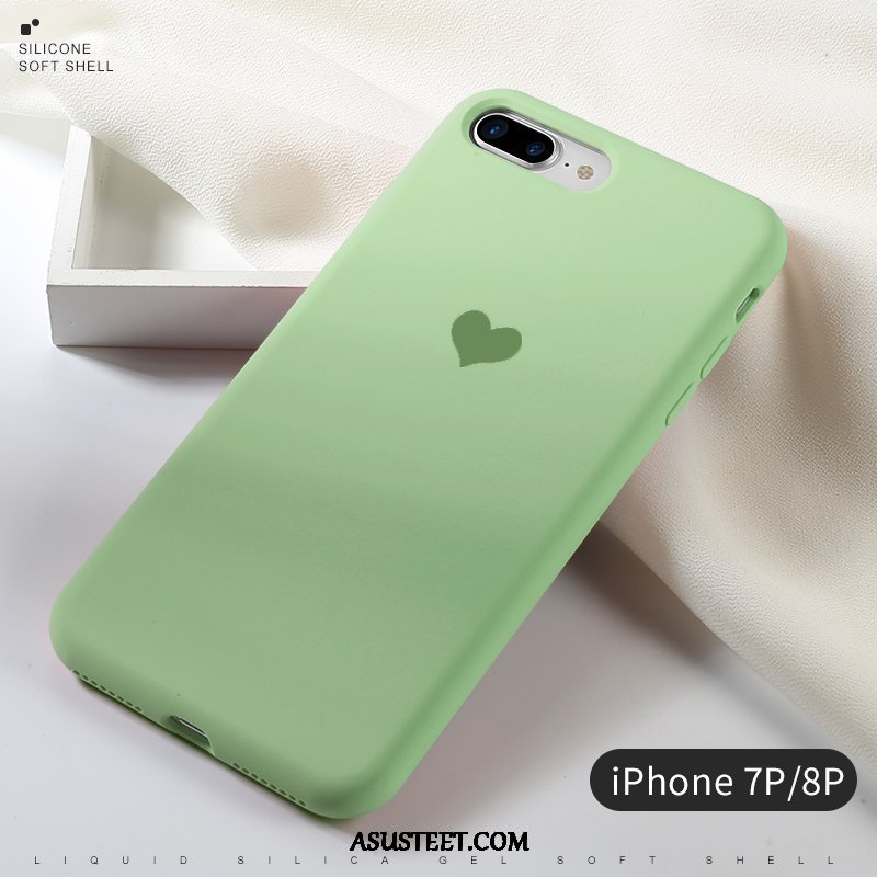 iPhone 8 Plus Kuoret Murtumaton Silikoni Kuori All Inclusive Vihreä